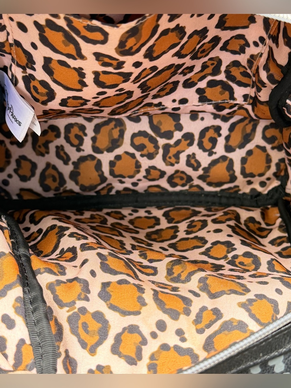 Disney Parks Animal Kingdom Black Leopard Print Icon Mini Backpack Hidden Mickey - Picture 9 of 16